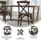 Merrick Lane Bardstown X-Back Bistro Style Wooden High Back Dining Chair